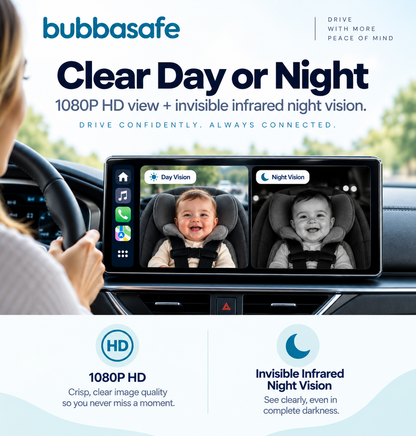 Baby View (Cat) - Baby Car Camera | Apple CarPlay & Android Auto