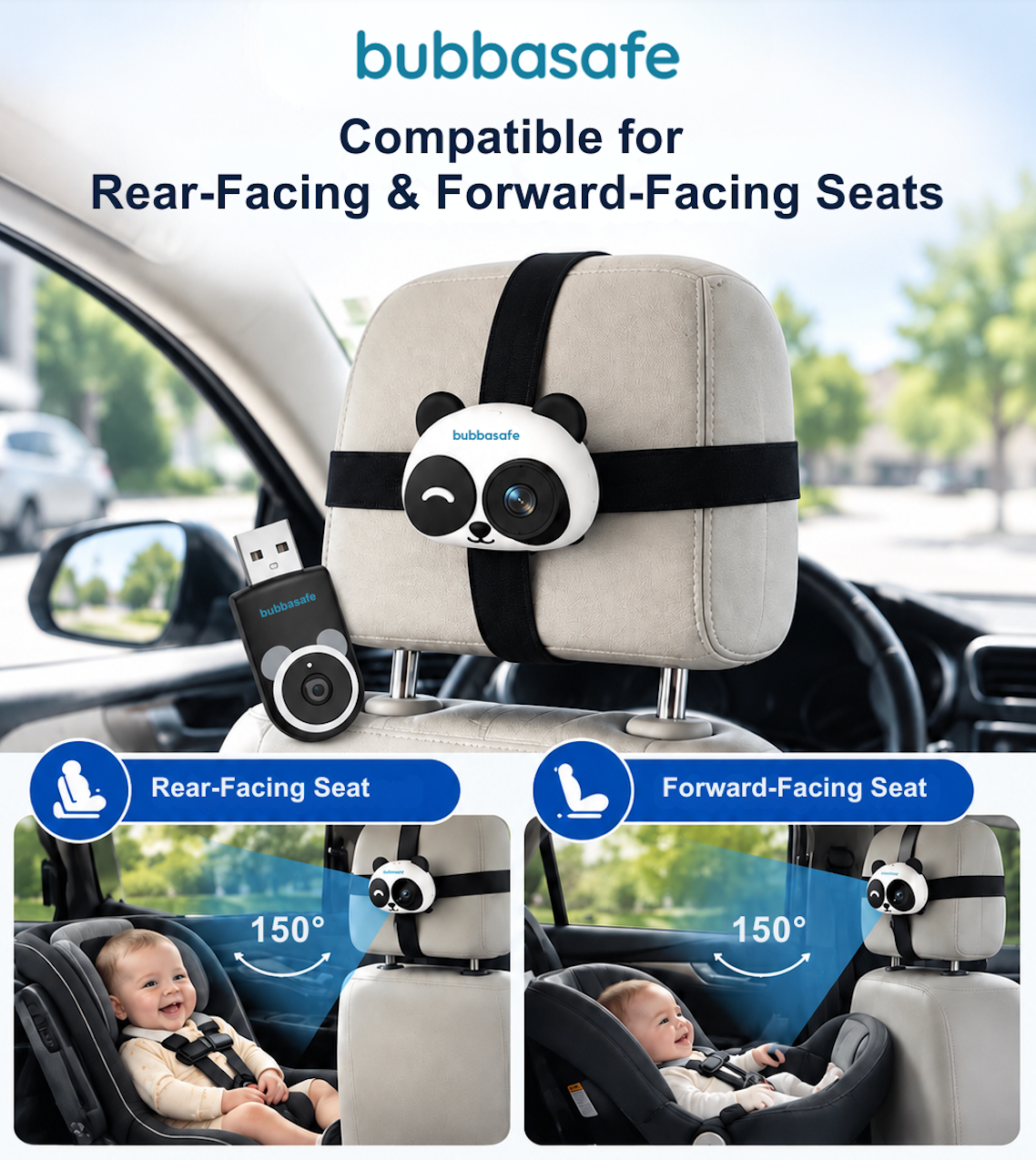 Baby View (Cat) - Baby Car Camera | Apple CarPlay & Android Auto